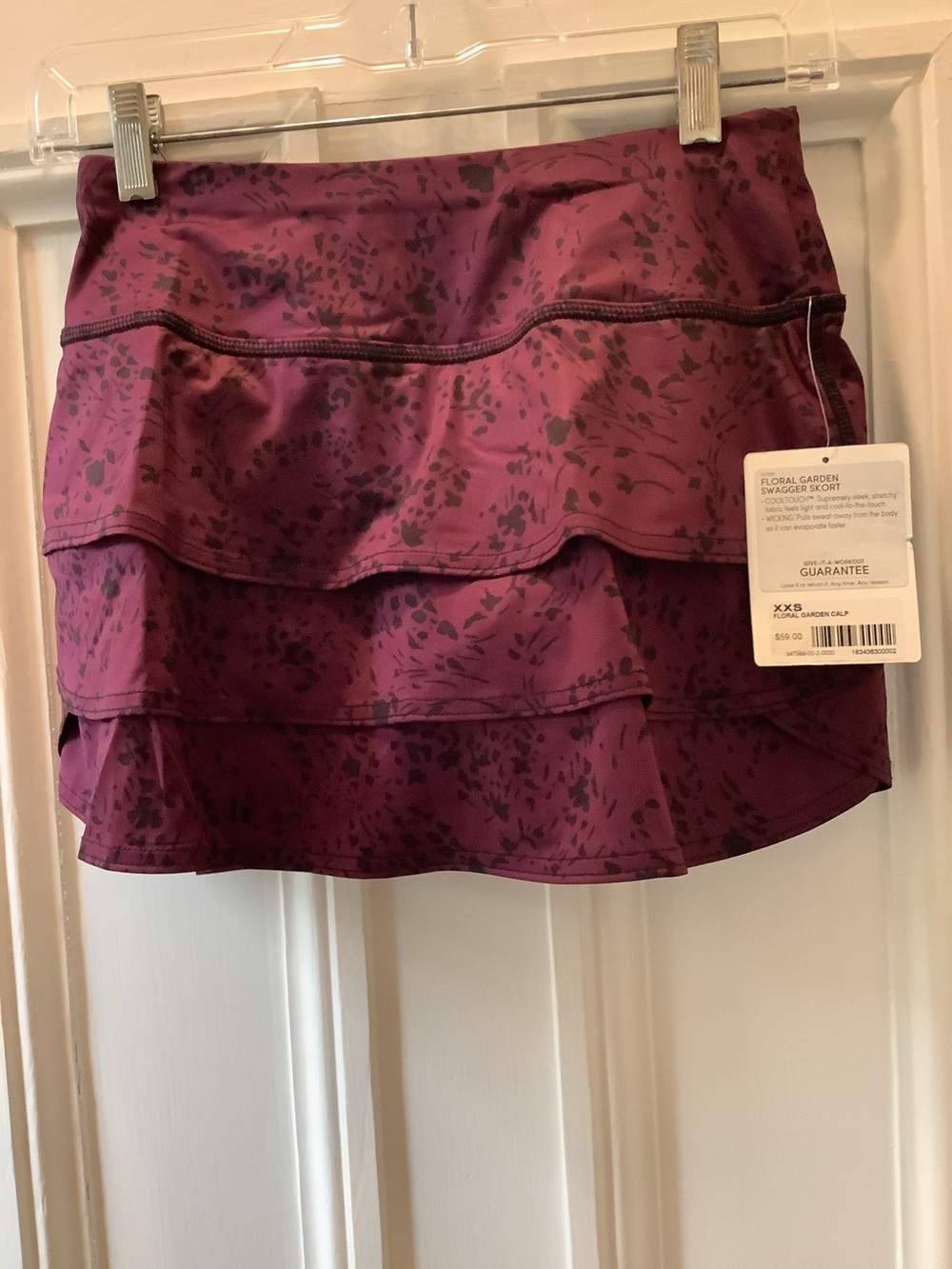 Athleta Plum Floral Garden Swagger Tiered Active Skort XXS